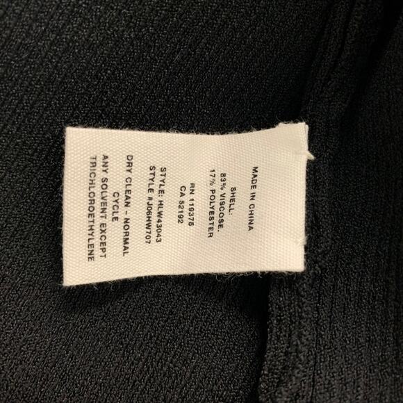 HELMUT LANG Size L Black Ribbed Twisted Back Tank Dress - Picture 7 of 7